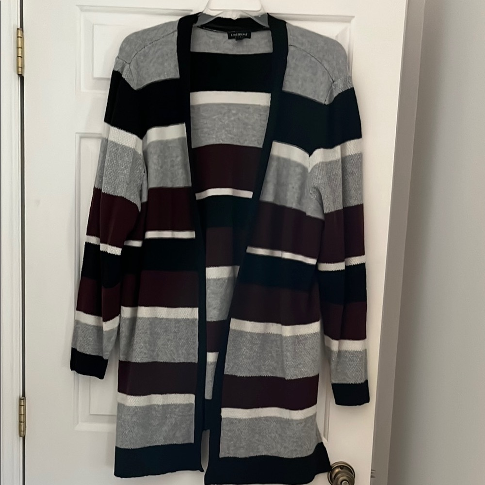 Lane Bryant Striped Open-Front Cardigan 22/24